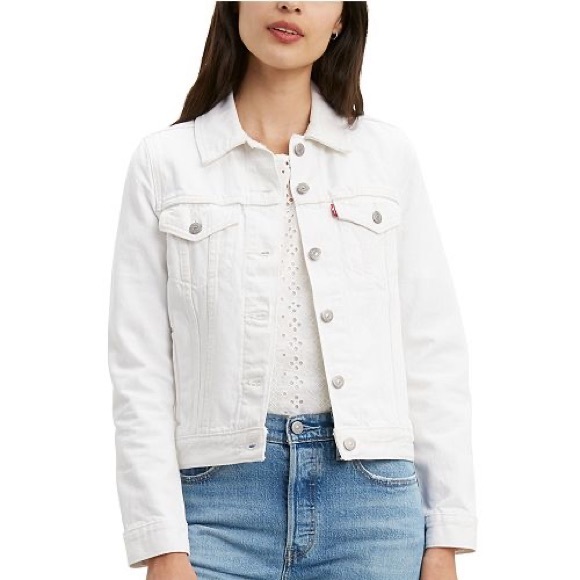 levis white trucker jacket